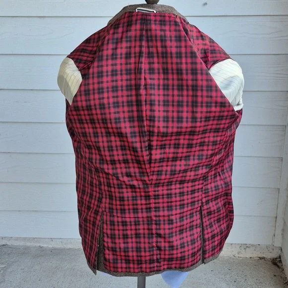 FRANK & OAK Laurier Fit Brown Weave TWEED Wool Blend Mens 38 S Sport Coat Blazer - Picture 7 of 11